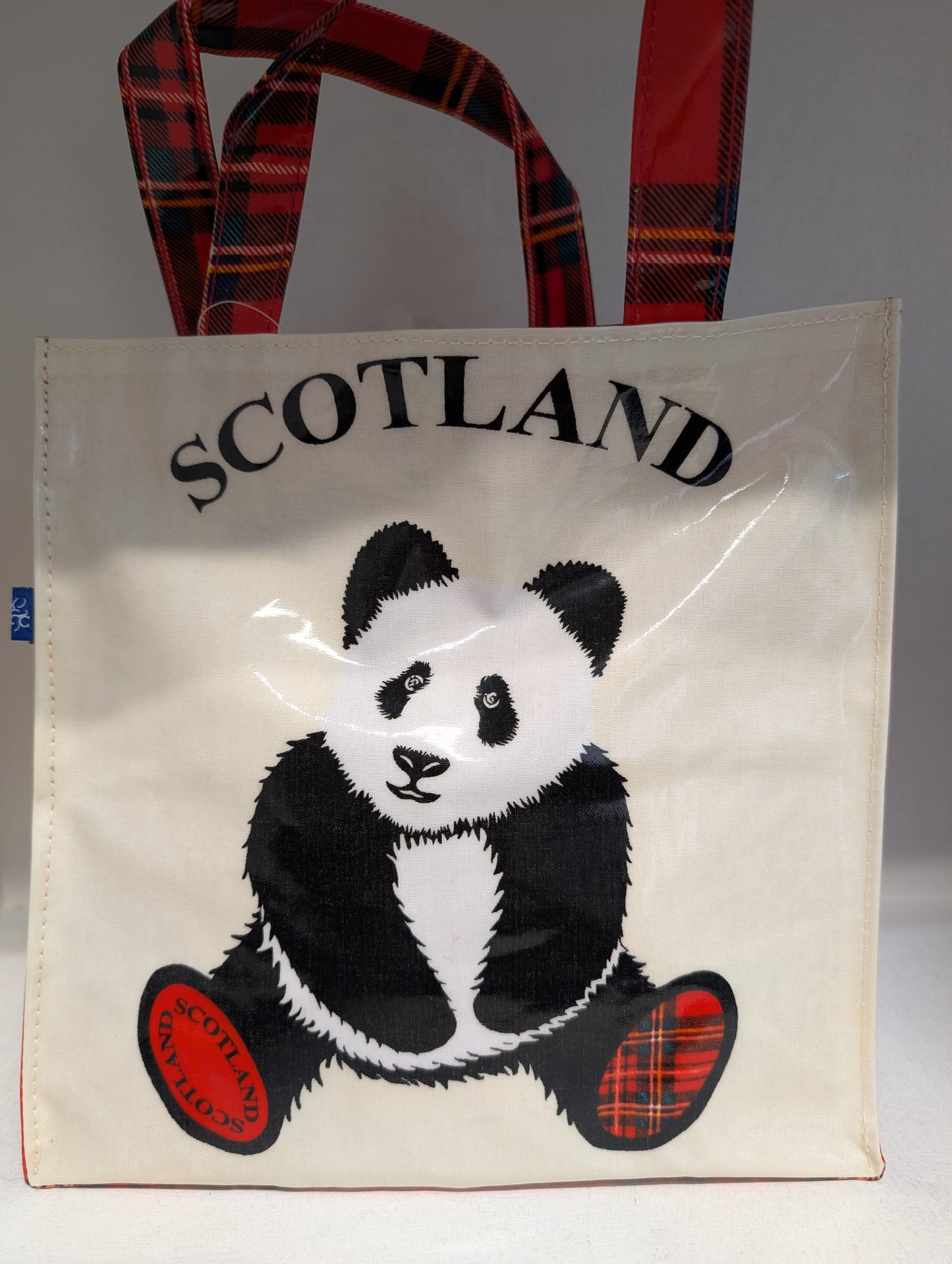 TARTAN PANDA PVC BAG - SMALL