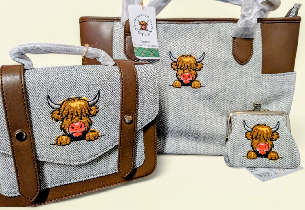 HEATHER - A TOUCH OF MOO SHOULDER BAG