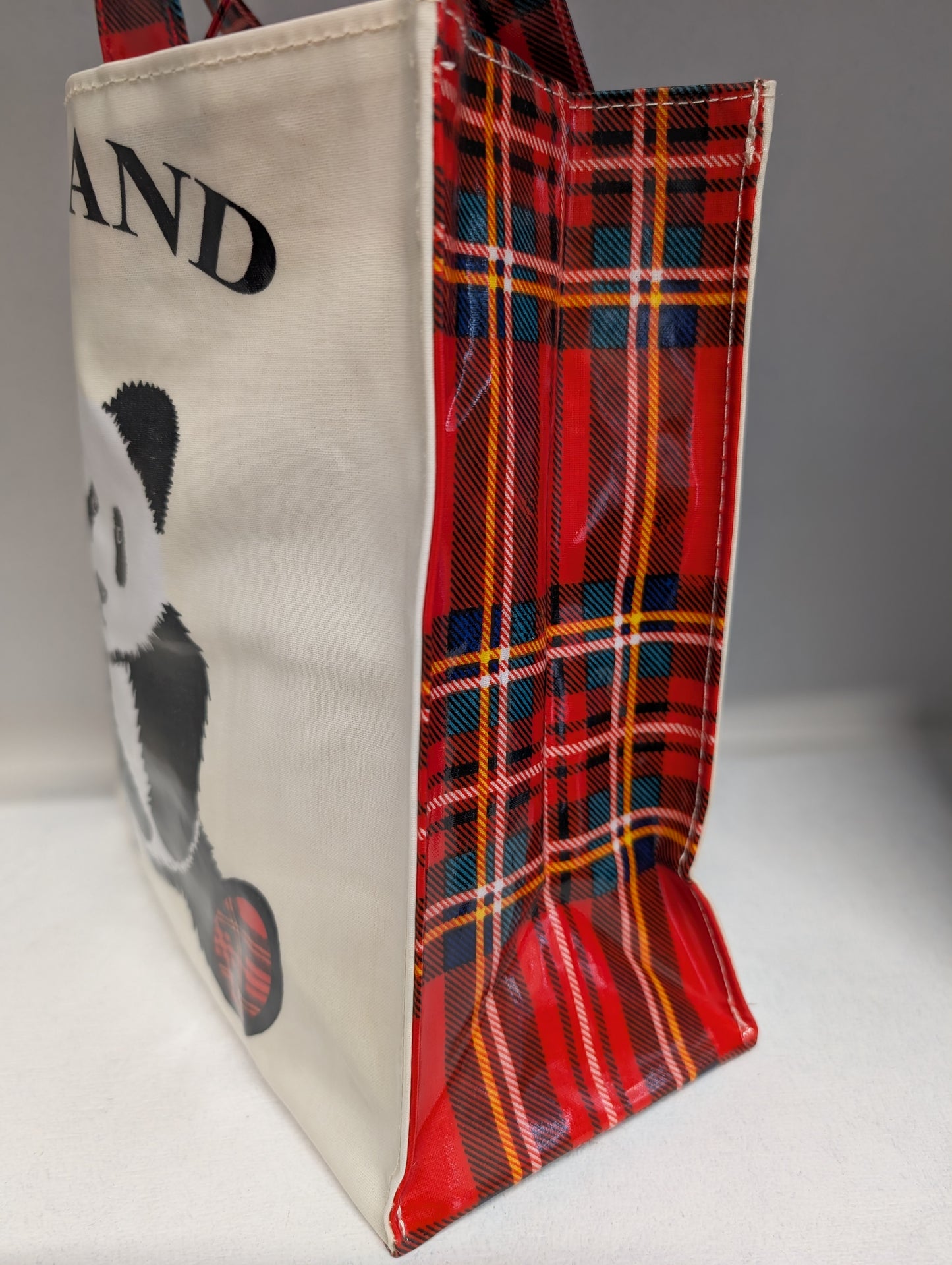 TARTAN PANDA PVC BAG - SMALL