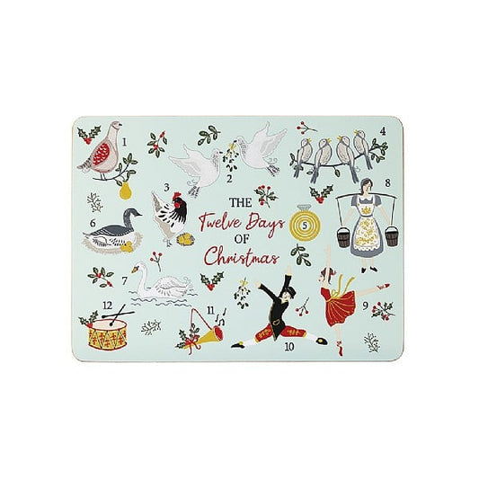 THE TWELVE DAYS OF CHRISTMAS 4PK PLACEMATS