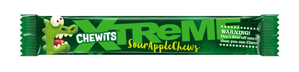 CHEWITS EXTREME SOUR APPLE CHEWS