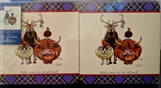 6pk COASTERS - WELCOME TO SCOTLAND