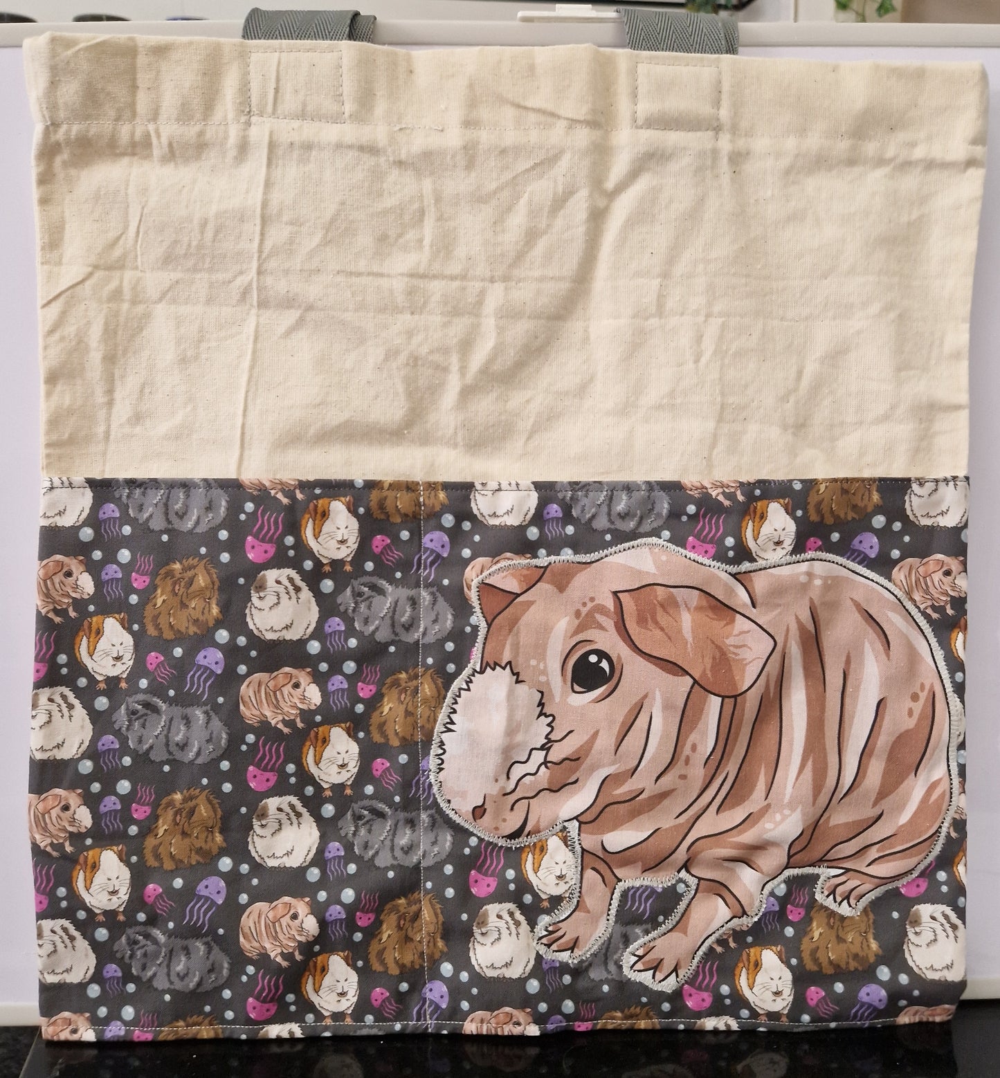 HANDMADE GUINEA PIG CANVAS BAG