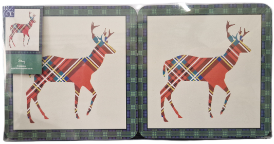 6pk STAG DESIGN COASTERS FROM D&C SUPPLIES