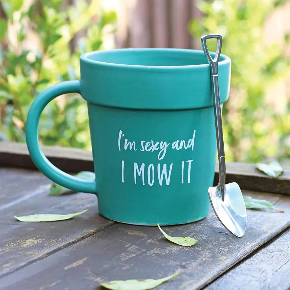 IM SEXY AND I MOW IT MUG AND SPOON