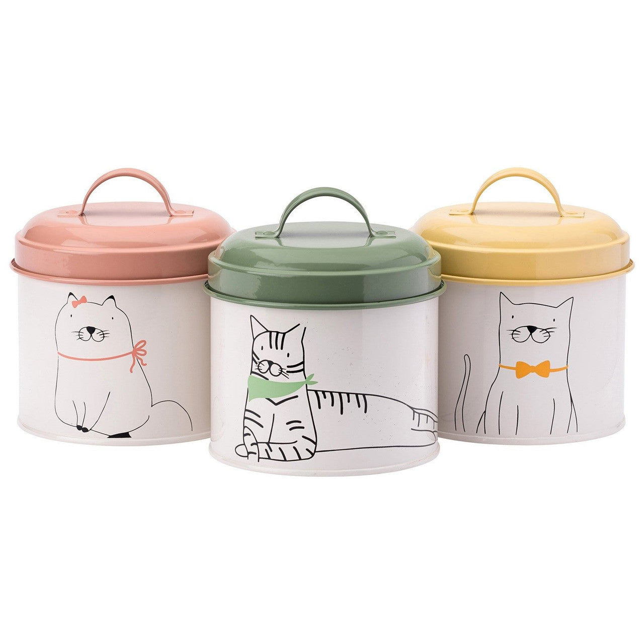 PLAYFUL PETS SET OF 3 CAT TINS