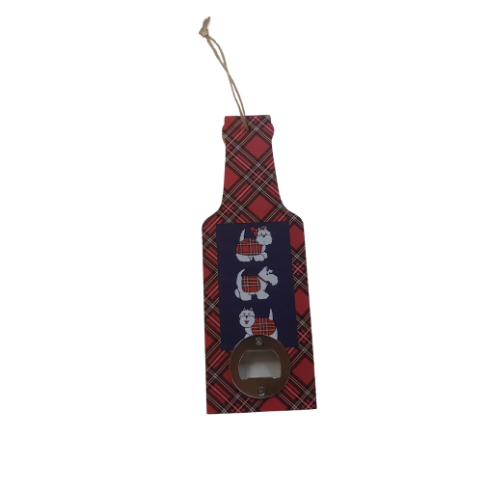 TARTAN TERRIER PAIN BOTTLE OPENER