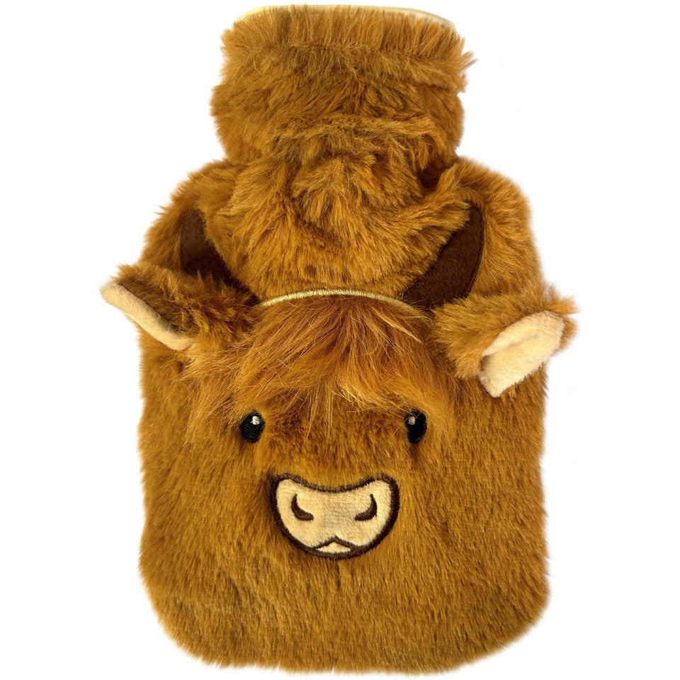 HAIRY HIGHLAND COW 500ml HOT WATER BOTTLE