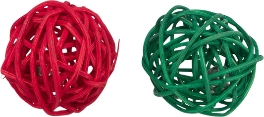 TRIXIE SET OF 2 RATTAN BALLS