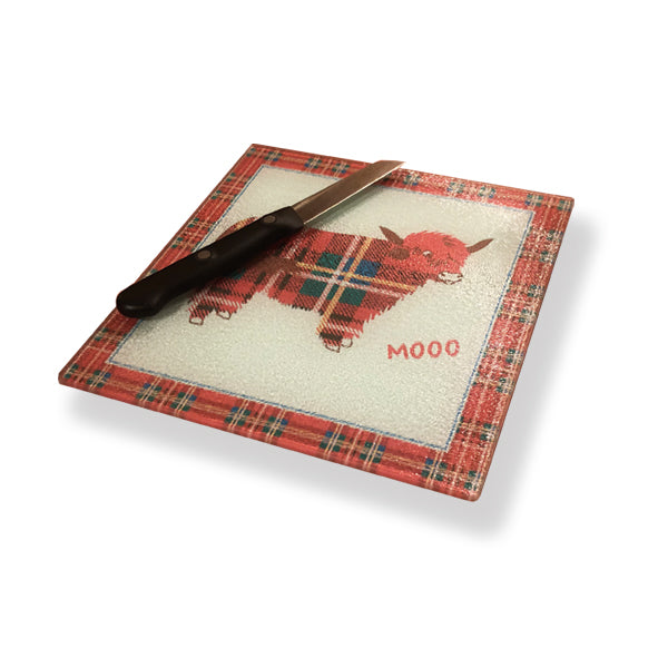 TARTAN HIGHLAND COO MINI CHOPPING BOARD