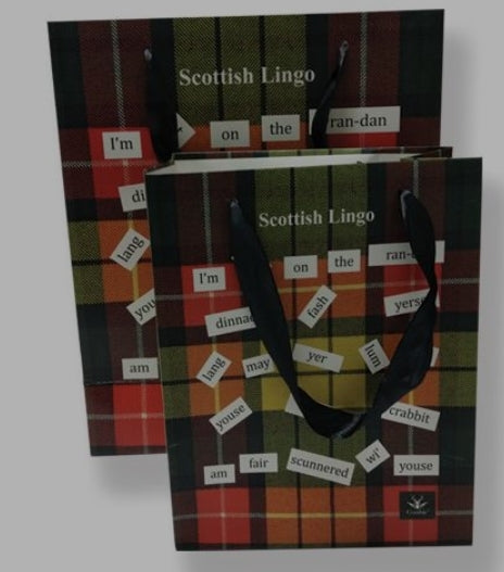 SCOTTISH LINGO PAPER GIFT BAG MEDIUM