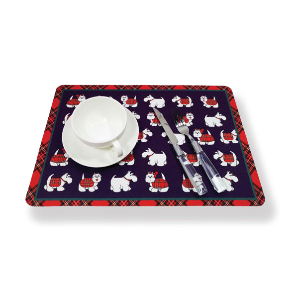 FABRIX PLACEMATS - TARTAN TERRIER DESIGN