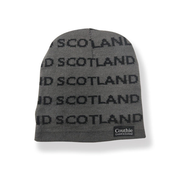 COUTHIE SCOTLAND BEANIE HAT - GREY