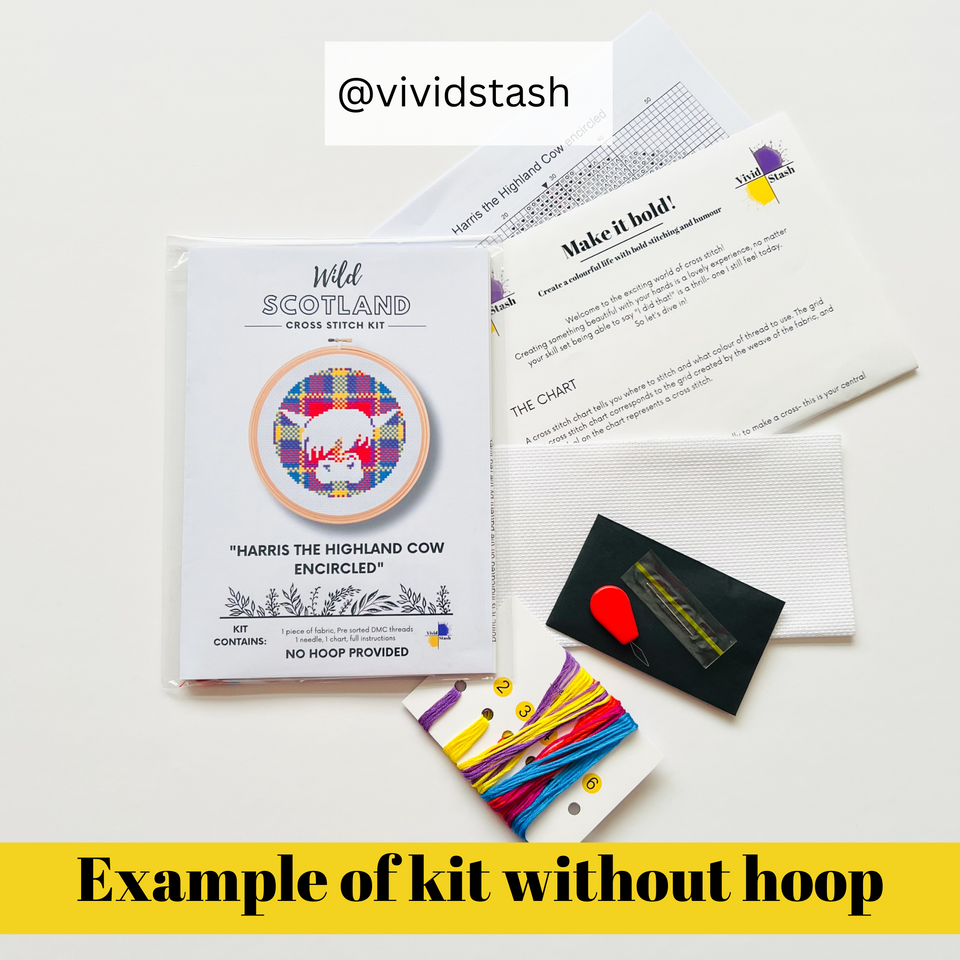 CROSS STITCH - HARRIS THE HIGHLAND COW