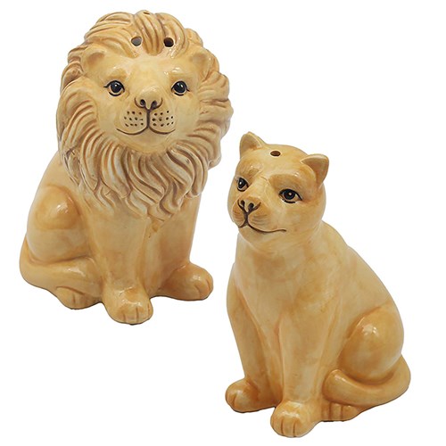 LION AND LIONESS SALT AND PEPPER SHAKER