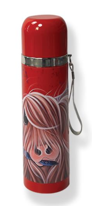 MCMOO TARTAN PAINT THERMOS FLASK