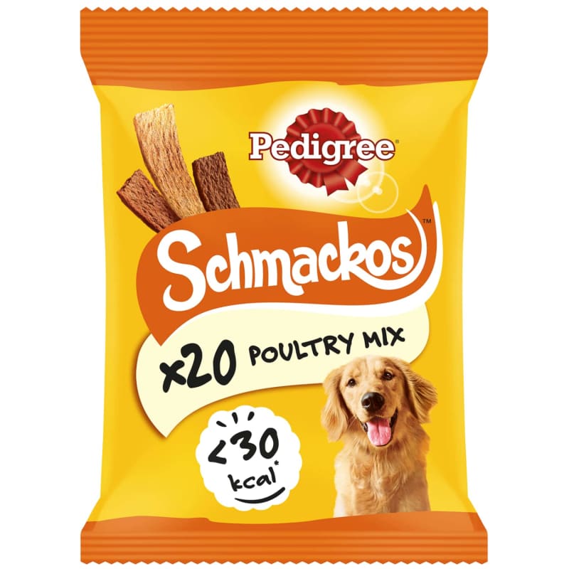 PEDIGREE SCHMACKOS - 20 X POULTRY MIX