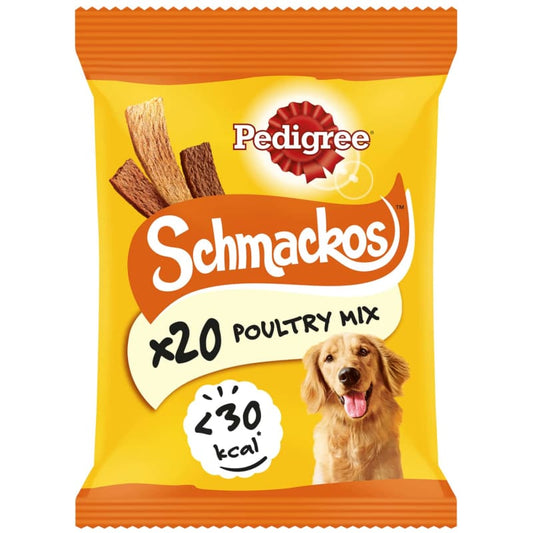 PEDIGREE SCHMACKOS - 20 X POULTRY MIX