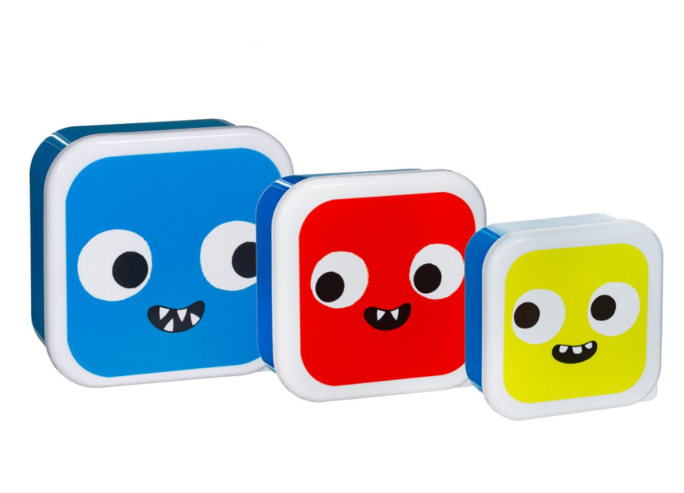 MONSTER LUNCH BOXES - SET OF 3