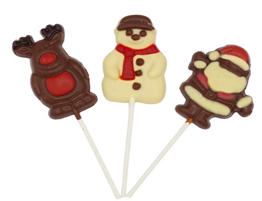 CHOCOLATE FESTIVE LOLLIPOPS